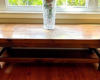Wood coffee table