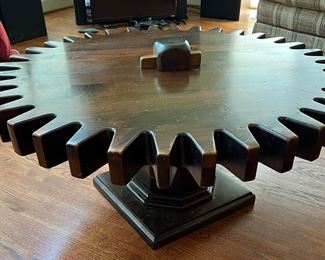 Solid wood gear table