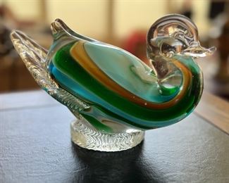 Handblown glass duck