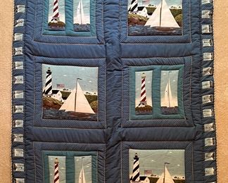Handmade nautical quilt