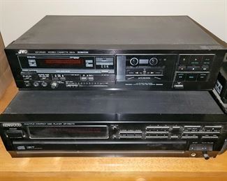 JVC Stereo Cassette Deck. Kenwood multiple CD player