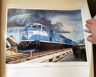 Train prints - signed, numbered, and includes C.O.A.'s