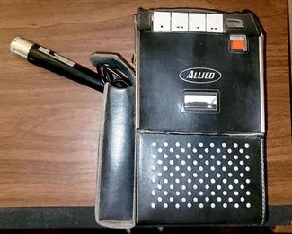 Vintage Allied tape recorder with microphone