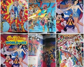 Walt Disney on ice programs. Ringling Brosnan  Aand Barnum  & Bailey Circus Programs 1971 - 1987