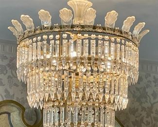 French cut crystal chandelier