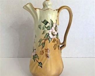 Hand Painted Vintage Chocolate Pot