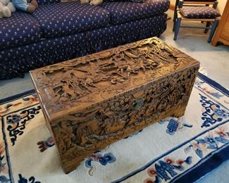 Carved Chinese chest