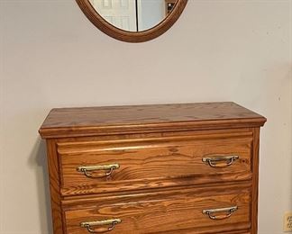 Well crafted like New, Oak dresser and mirror set only $200