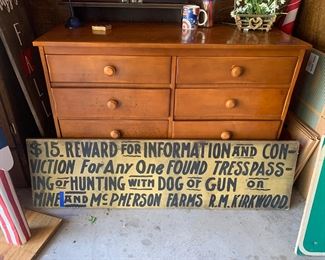 Vintage wooden sign