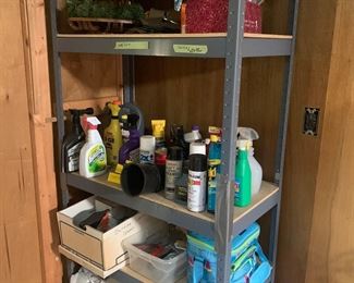 Shelf unit in shed 
