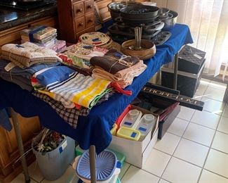 Tupperware and misc baking pans