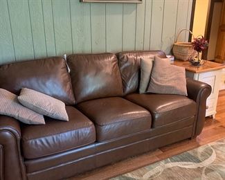 Leather sofa-3” stitching needed on corner