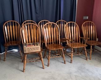 2 captain’s chairs with six straight chairs
