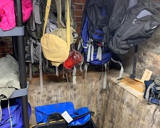 Backpacks, camping gear