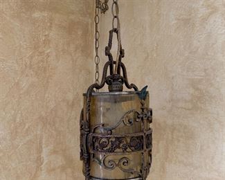 Antique hanging light mid century victorian