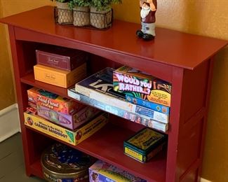 Games, vintage shelf 