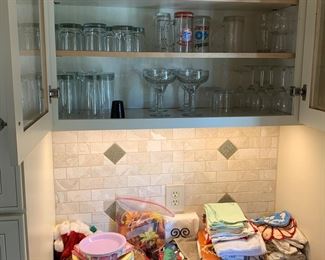 Stemware, margarita glasses, beer glasses, party supplies