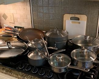 Pots, pans, cooking supplies 