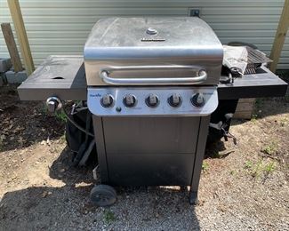 Stainless steel Char Broil barbecue with side burner