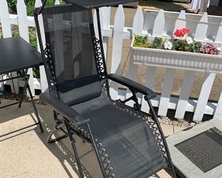 Lawn chair with sun shade, camping pet bed