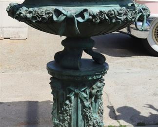 BRONZE BIRD BATH