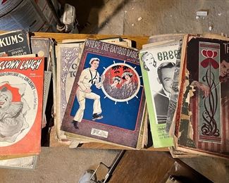 Vintage sheet music back to early 1900's