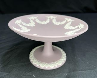 Lilac Jasperware Footed Tazza Cake Stand