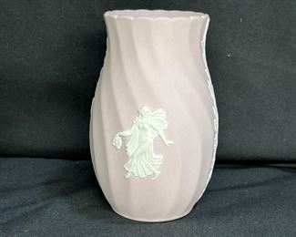 Lilac Jasperware Dancing Graces Vase