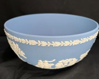 Jasperware Blue Centerpiece Bowl Sacrifice Figures