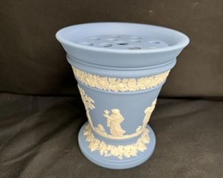 Wedgwood Jasperware Pale Blue Arcadia Vase