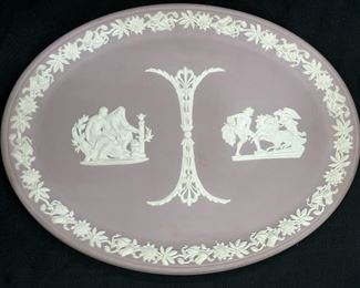 Lilac Aesculapius Jasperware Oval Comb Tray