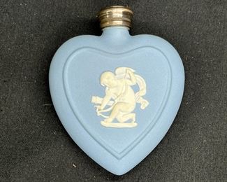 Wedgwood Jasperware Blue Perfume Sterling Lid
