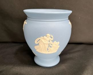 Wedgwood Jasperware Blue Posy Pot