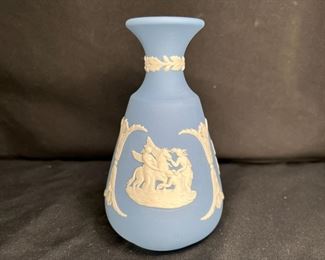 Wedgwood Jasperware Blue Bud Vases