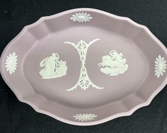 Wedgwood Lilac Jasperware Oval Trinket Dish