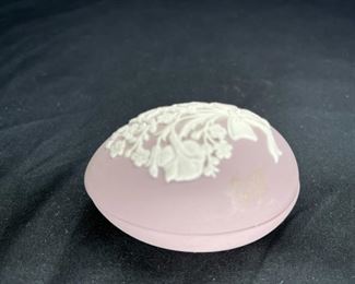 Lilac Jasperware Egg Shaped Trinket Box