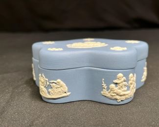 Blue Jasperware Aurora Trinket Box with Lid