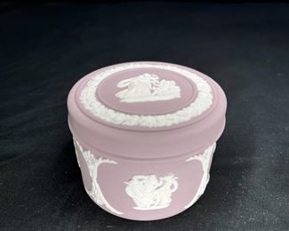 Lilac Round Wedgwood Jasperware Trinket Box
