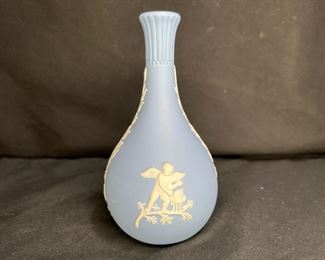Blue Jasperware Seasons Bud Vase