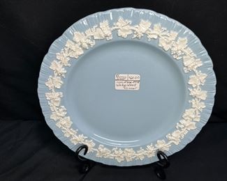 4 Blue Wedgwood Queen's Ware Dinner Plates