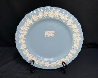 4 Blue Wedgwood Queen's Ware Dinner Plates