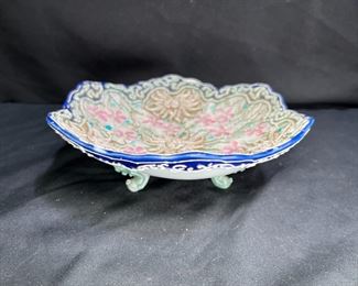 Nippon Moariage Navy Edge Floral Bowl