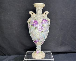 Antique Nippon Moriage Urn Style Vase