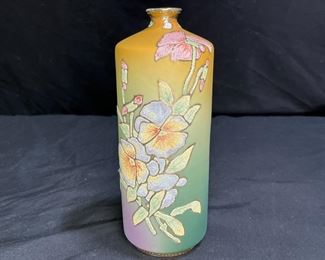 Antique Nippon Coralene Bottle Vase