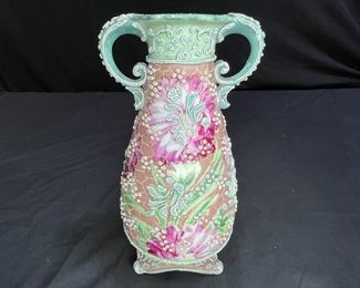 Antique Nippon Moriage Footed Vase