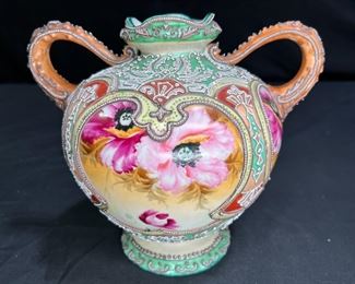 Antique Nippon Moriage Vase