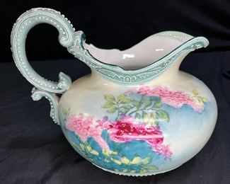 Antique Nippon Moriage Water Pitcher