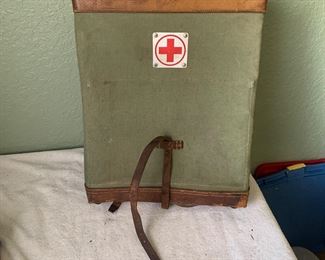 Great rare antique first aid backpack