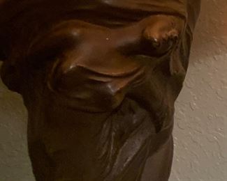 Art Noveau base on gorgeous stained glass lamp