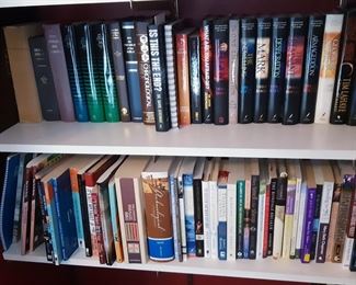 These books are in the family room through the kitchen.